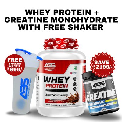 WHEY PROTEIN + CREATINE MONOHYDRATE  WITH FREE SHAKER